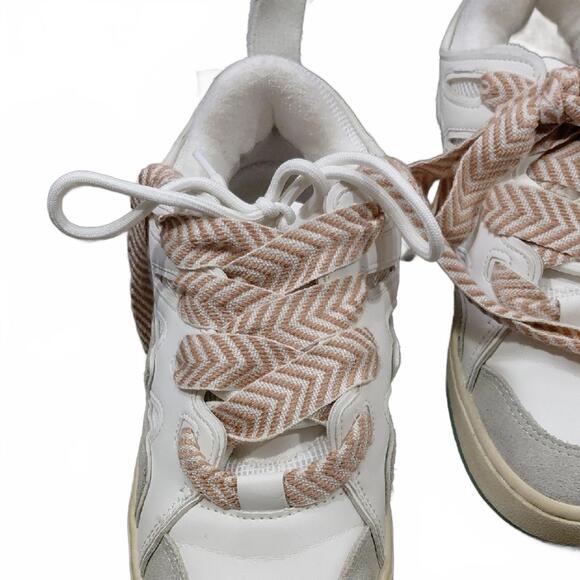 "Steve Madden"Sz.8 ROARING White, Light Gray & Green Low-Top Sneakers.Great Cond - Picture 11 of 16